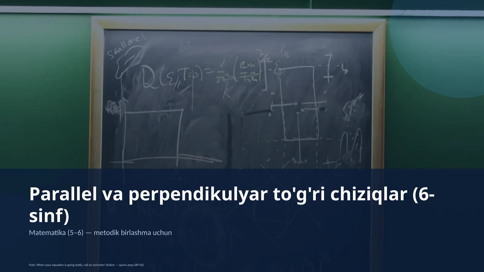 Parallel va perpendikulyar to'g'ri chiziqlar (6-sinf)