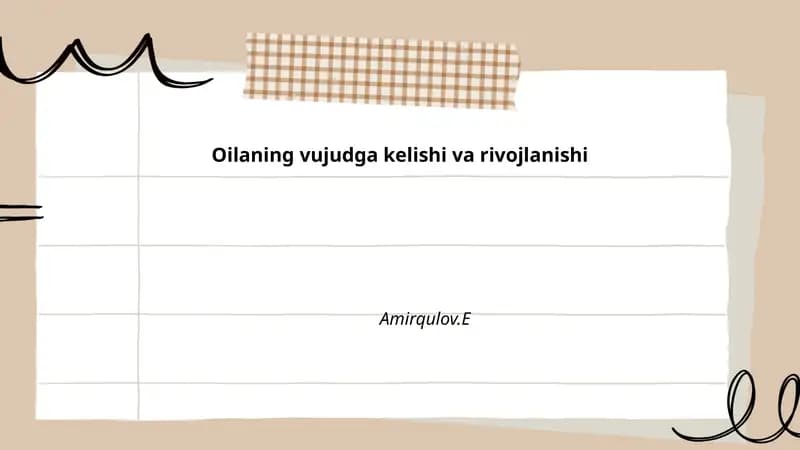Neftning vujudga kelishi va rivojlanishi