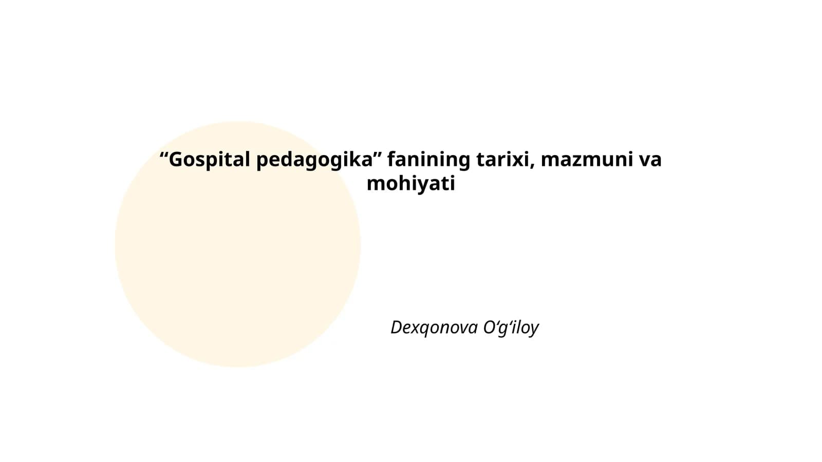 Gospital pedagogika