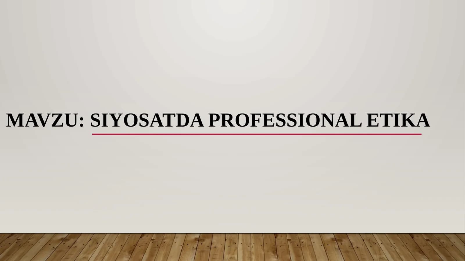 Siyosatda professional etika