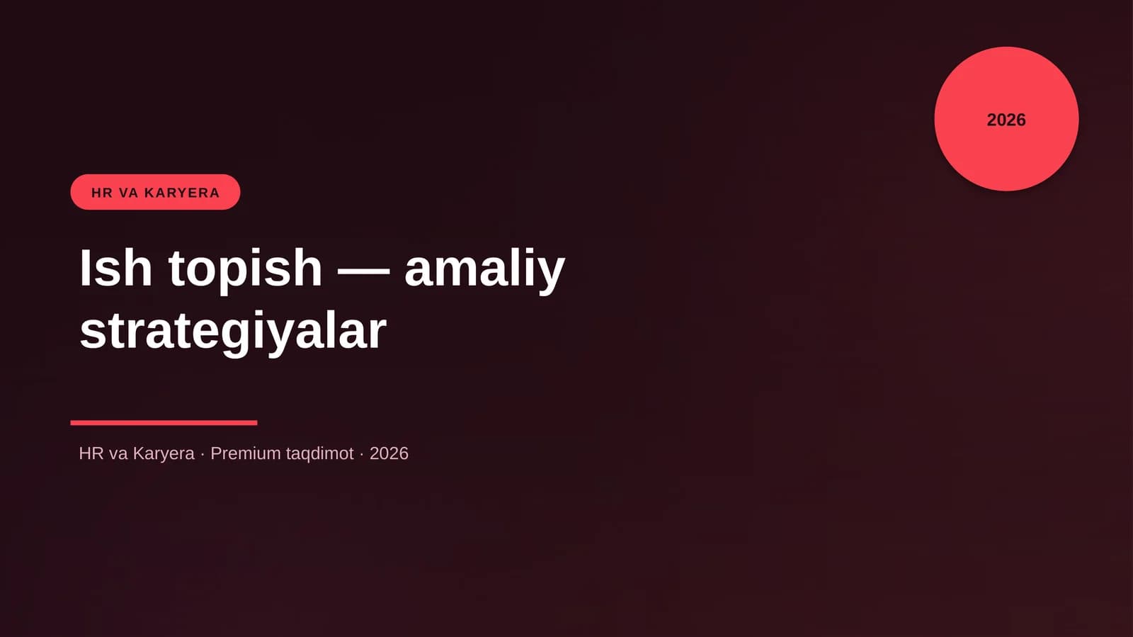 Ish topish — amaliy strategiyalar