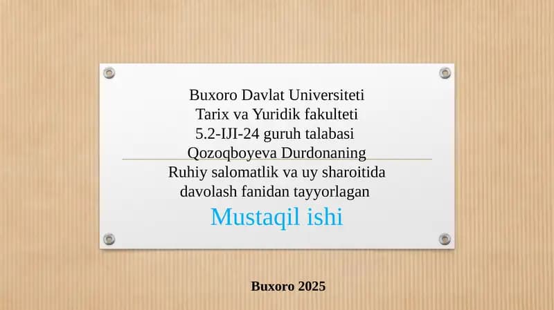 OIV va OITS bilan kasallangan bemorlar bilan ijtimoiy ish
