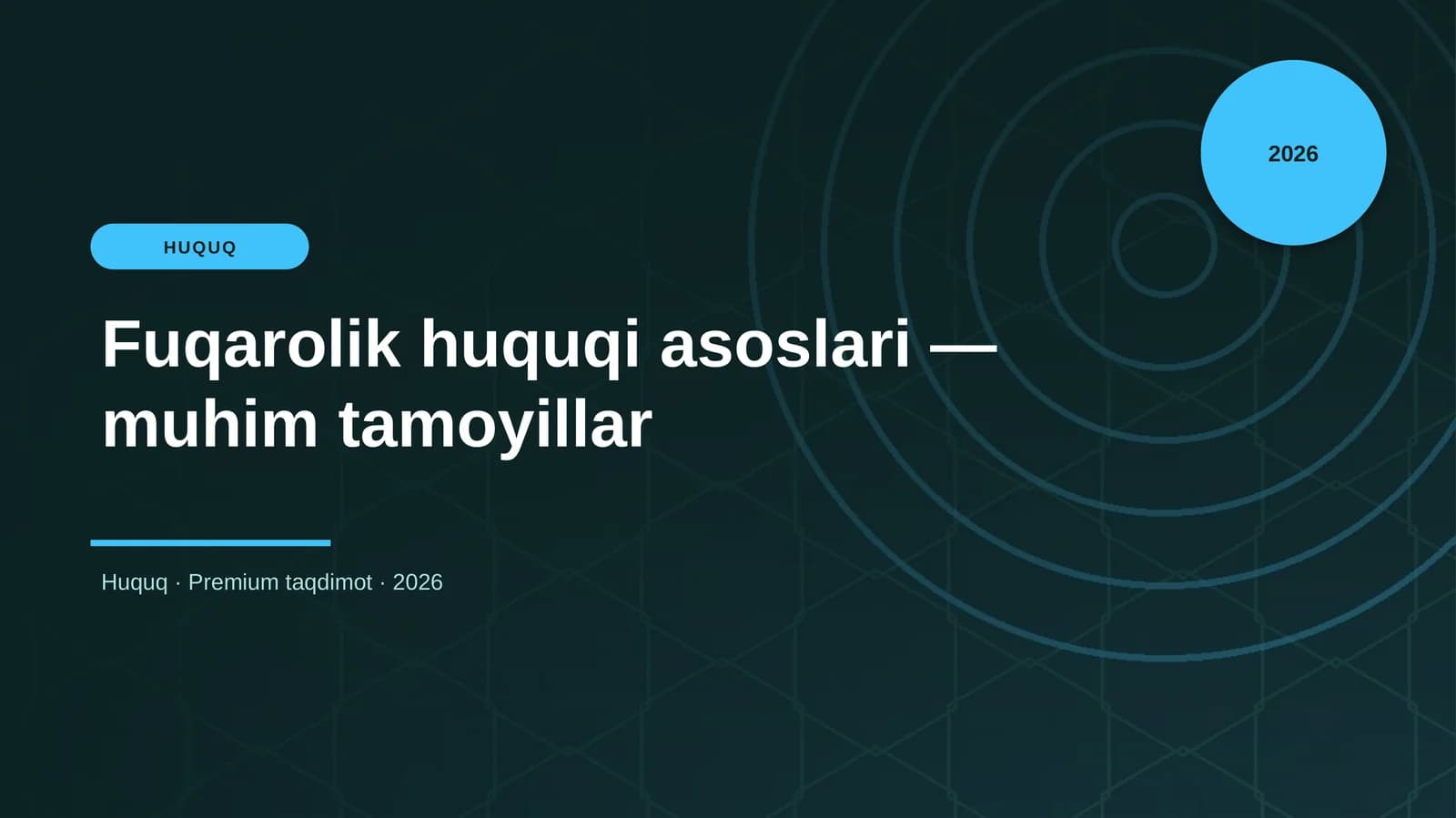 Fuqarolik huquqi asoslari