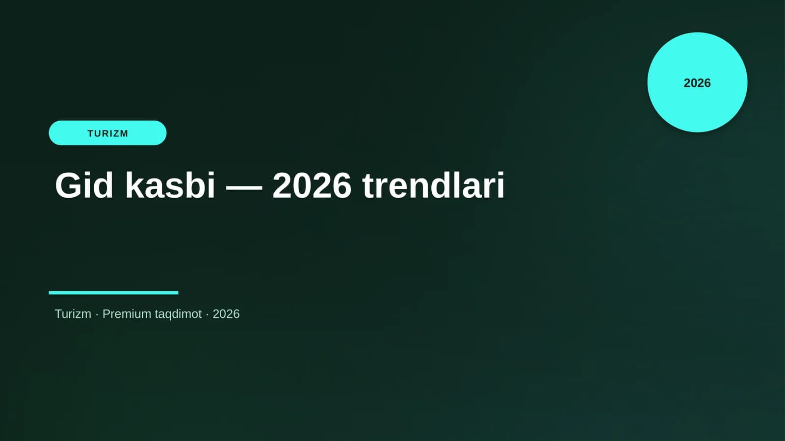 Gid kasbi — 2026 trendlari