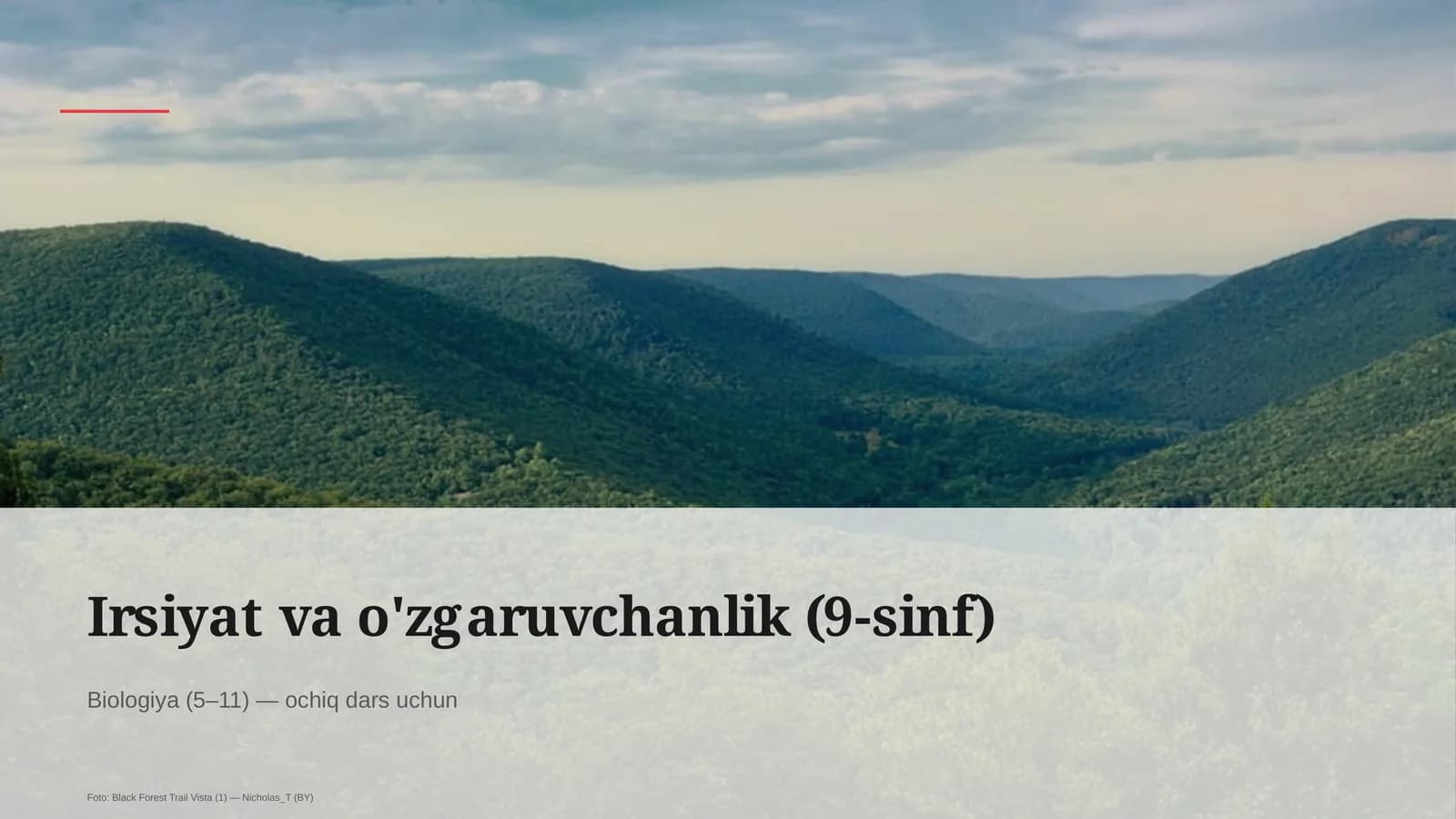 Biologiya (5–11) — ochiq dars uchun