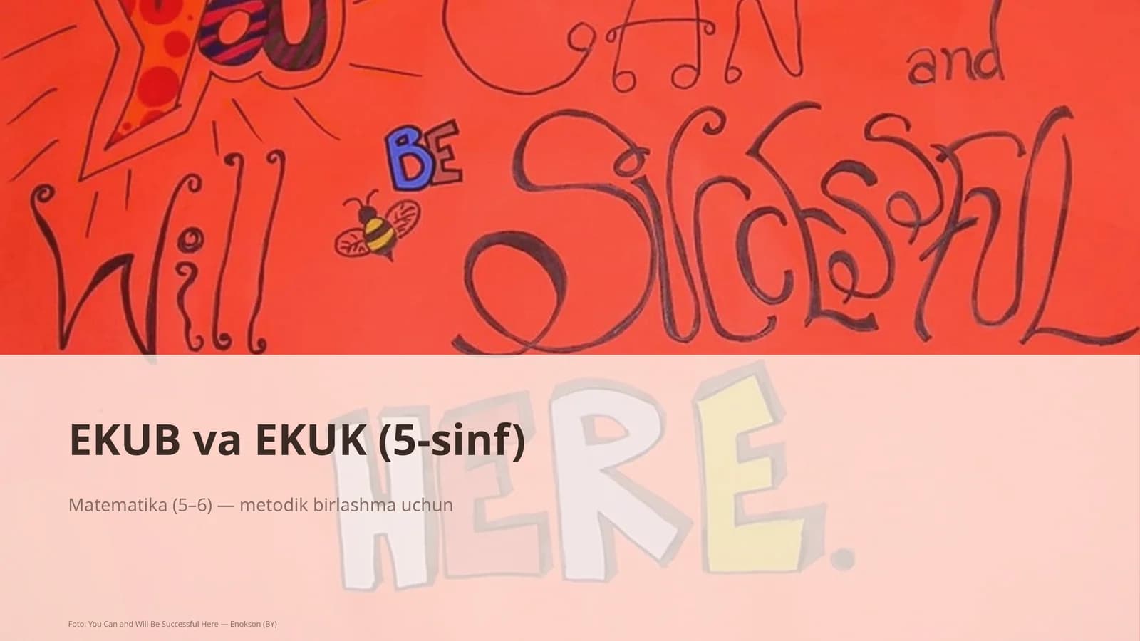 EKUB va EKUK (5-sinf)