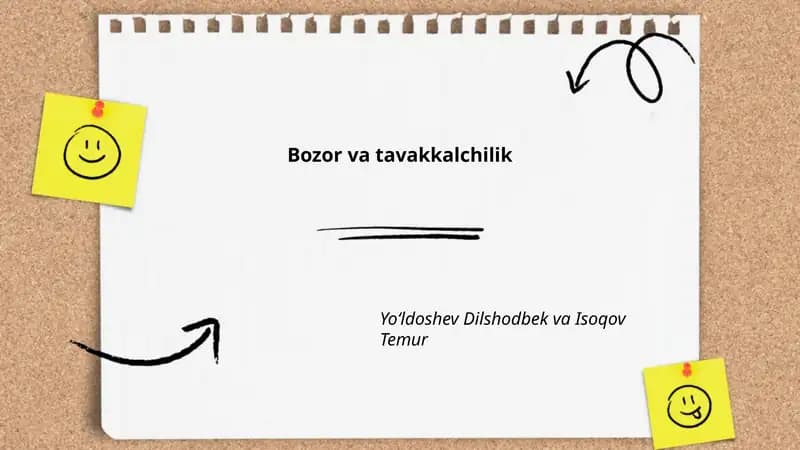 Bozor va tavakkalchilik