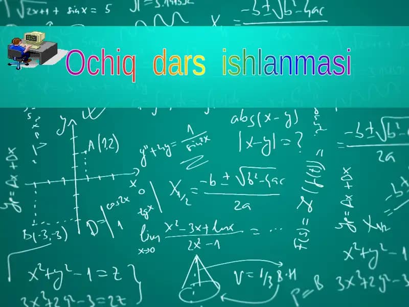 Ochiq dars ishlanmasi