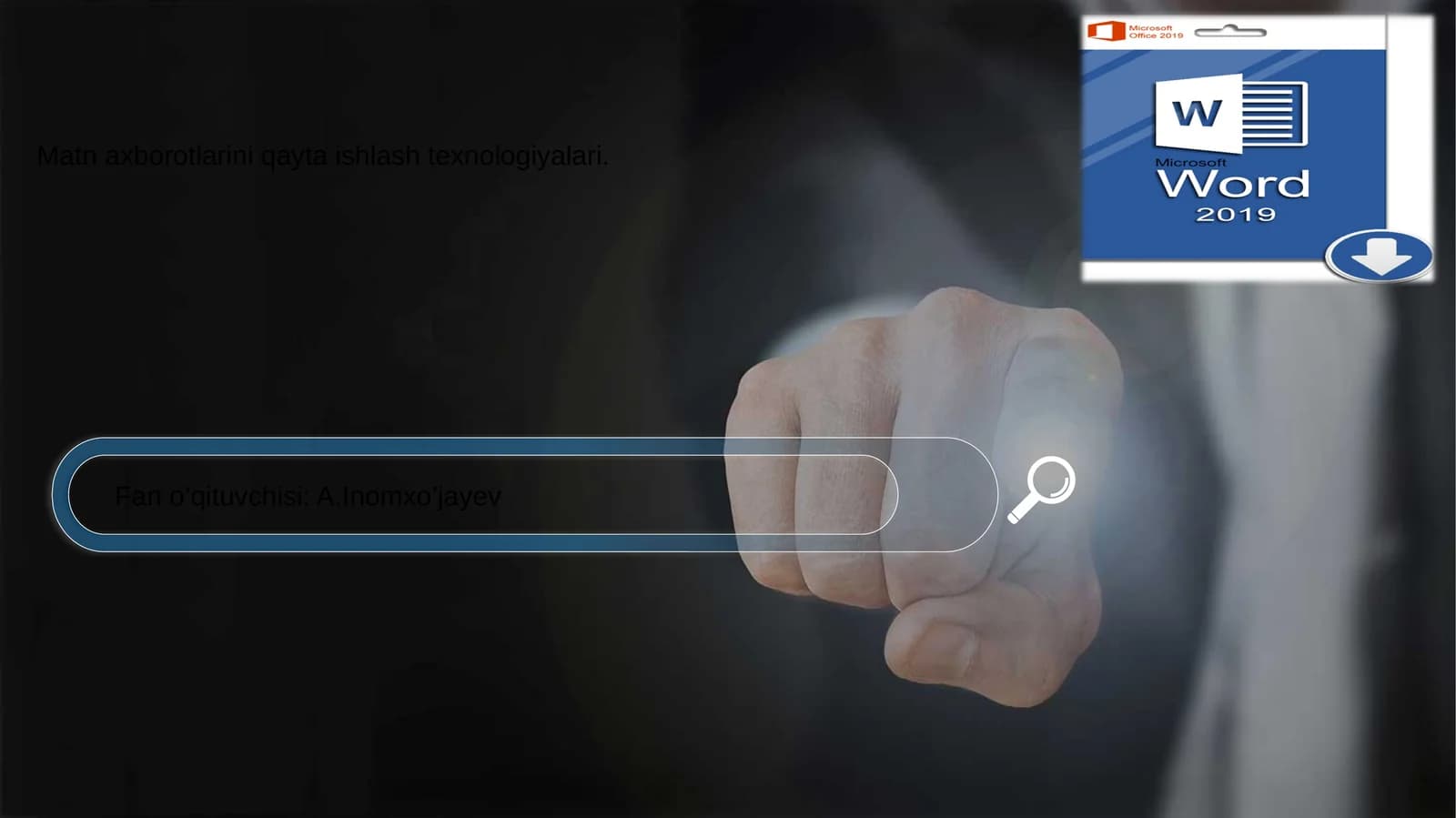 Matn axborotlarini qayta ishlash texnologiyalari