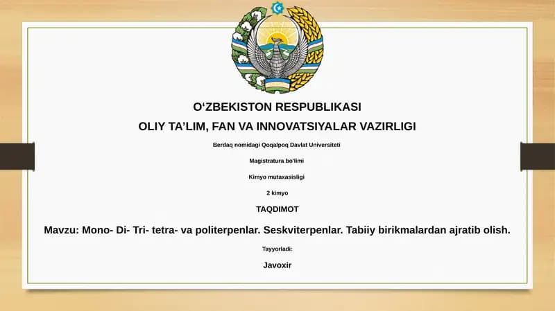 Kimyo mutaxasisligi