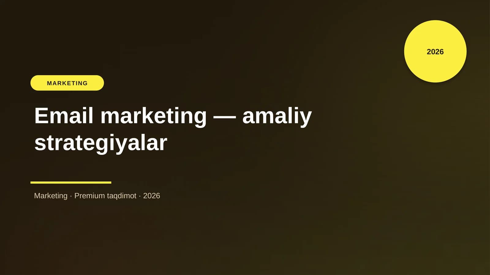 Email marketing — amaliy strategiyalar