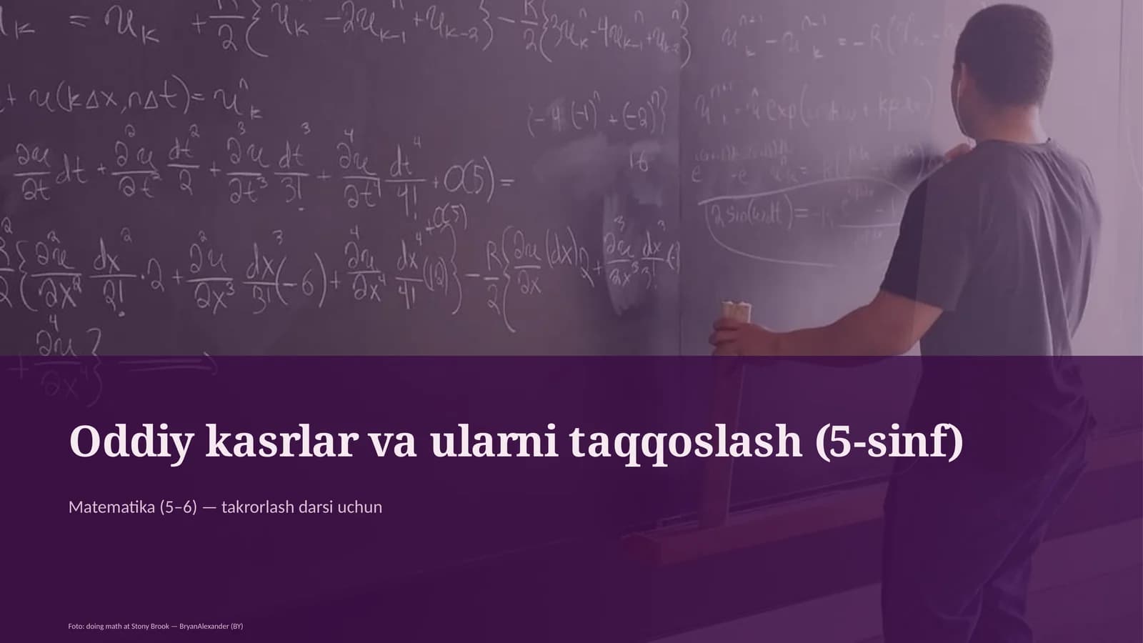 Oddiy kasrlar va ularni taqqoslash (5-sinf)