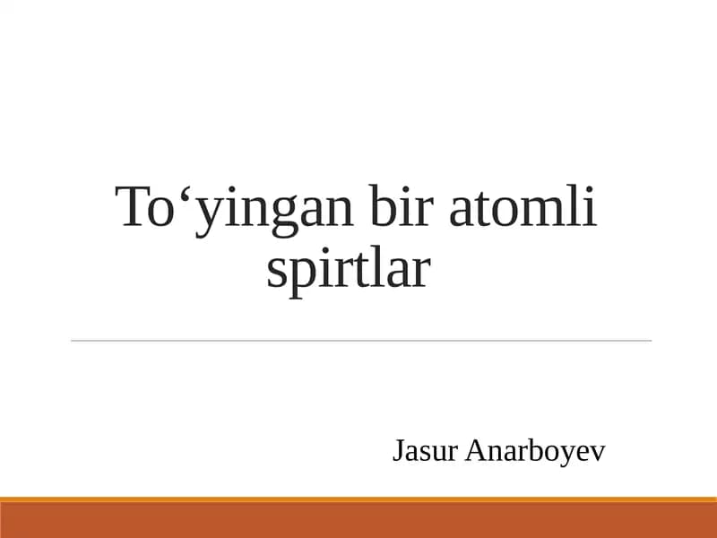 To‘yingan bir atomlispirtlar