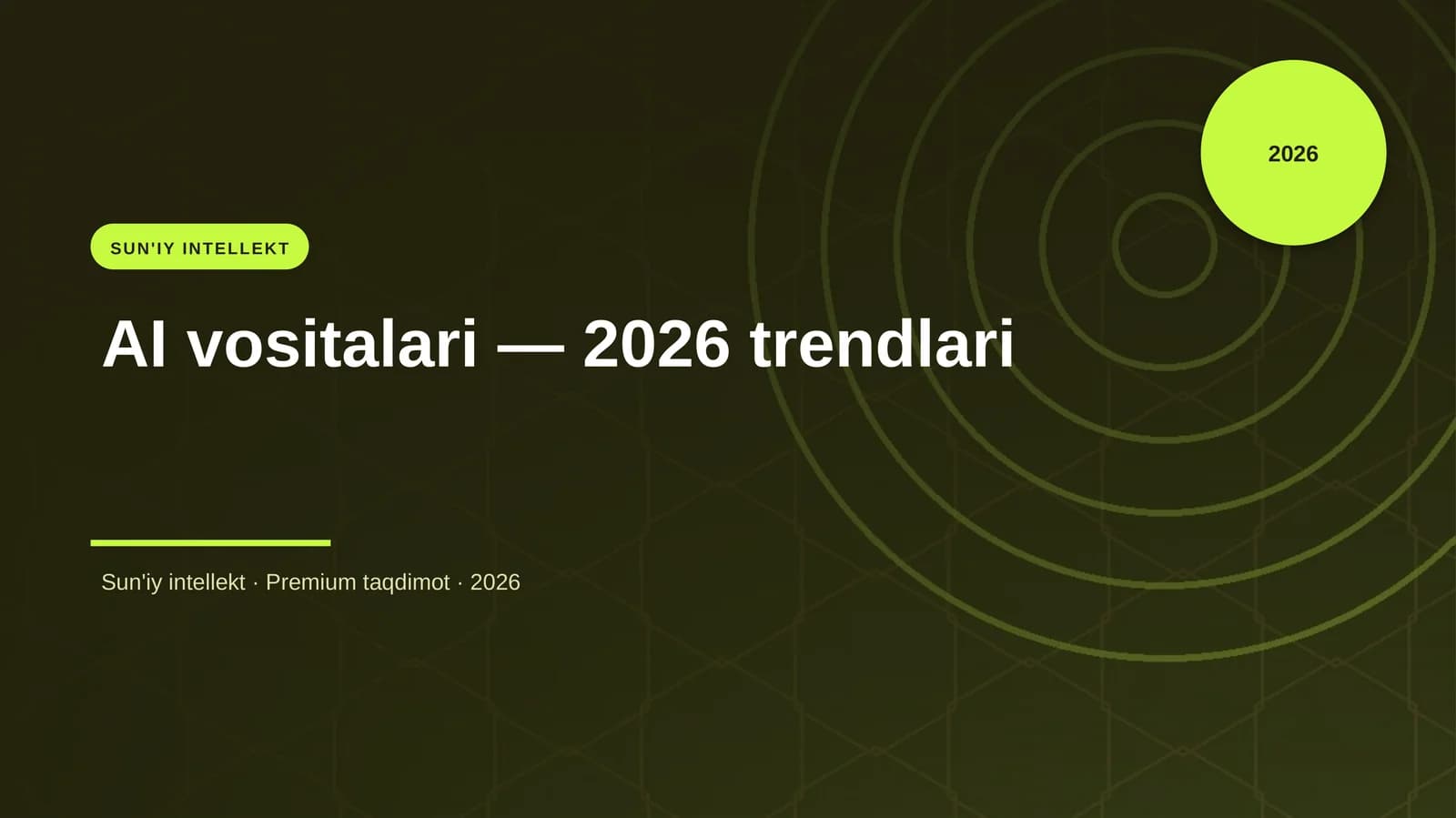 AI vositalari — 2026 trendlari