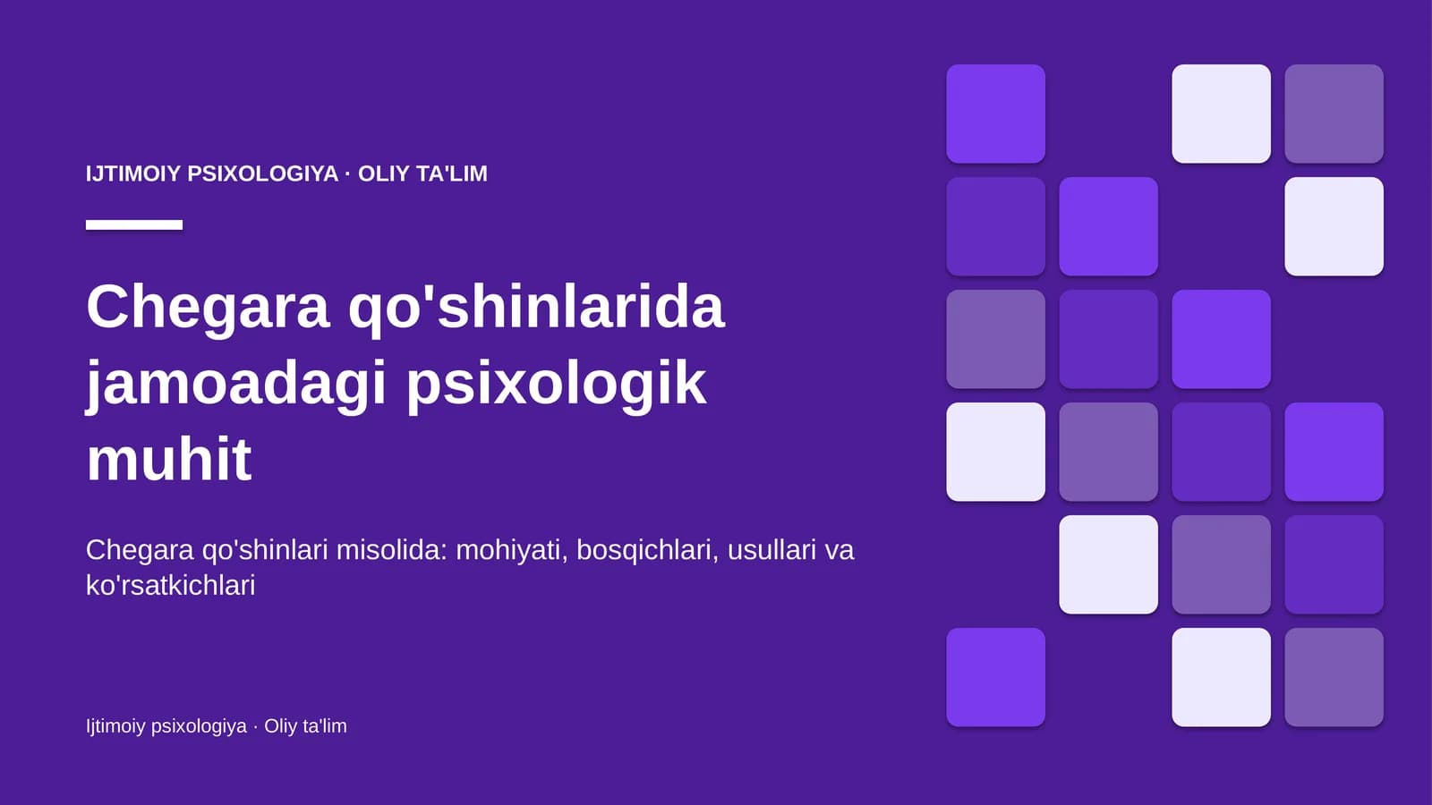 chegara qo'shinlarida jamoadagi psixologik muhit 6523