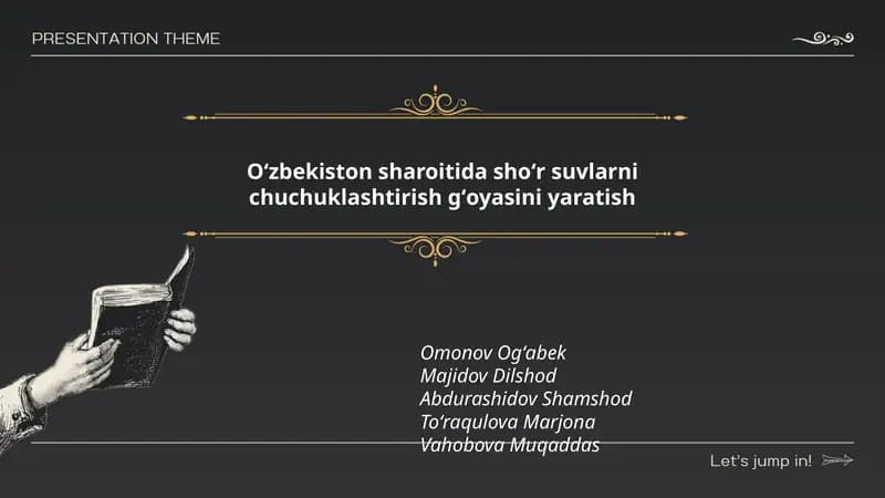 Oʻzbekistonda shoʻr suv manbalarining kartografiyasi va tahlili