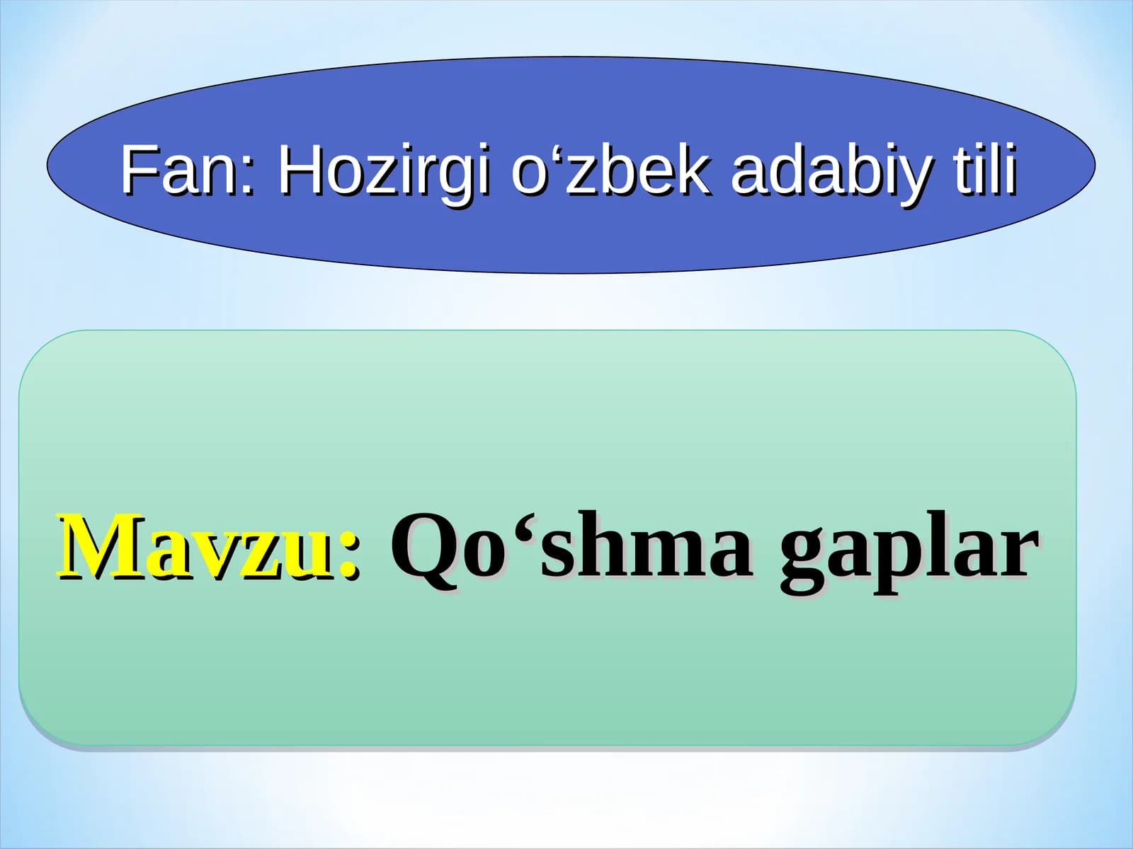 Qo‘shma gaplar