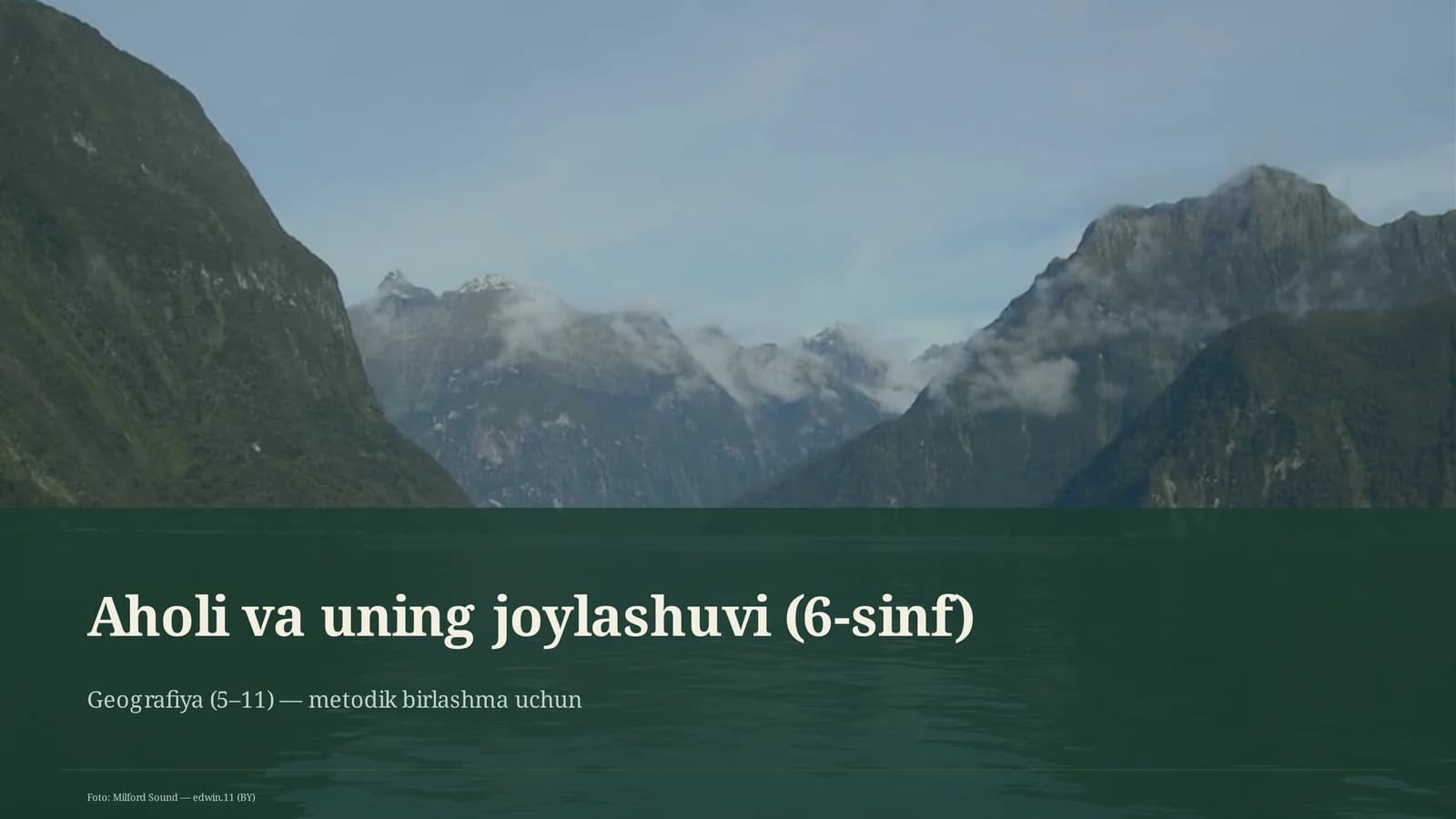 Aholi va uning joylashuvi (6-sinf)