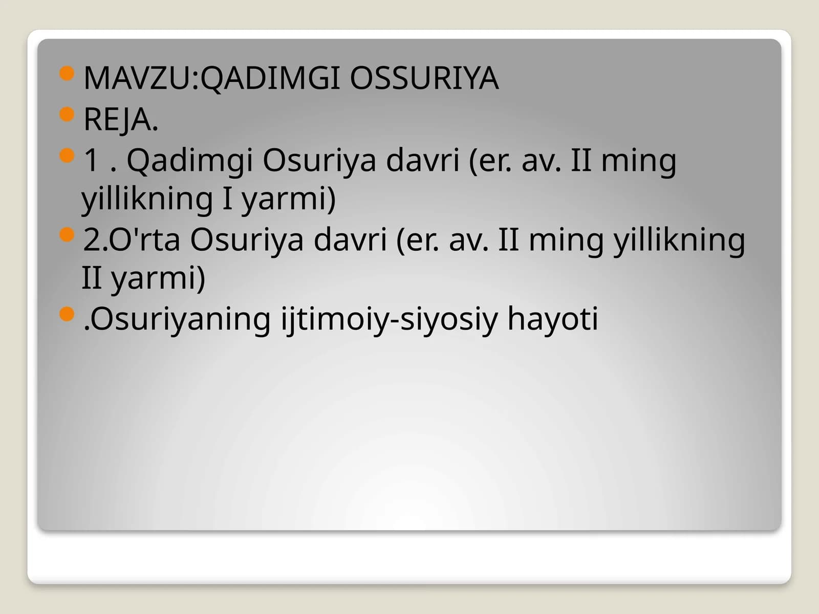 QADIMGI OSSURIYA