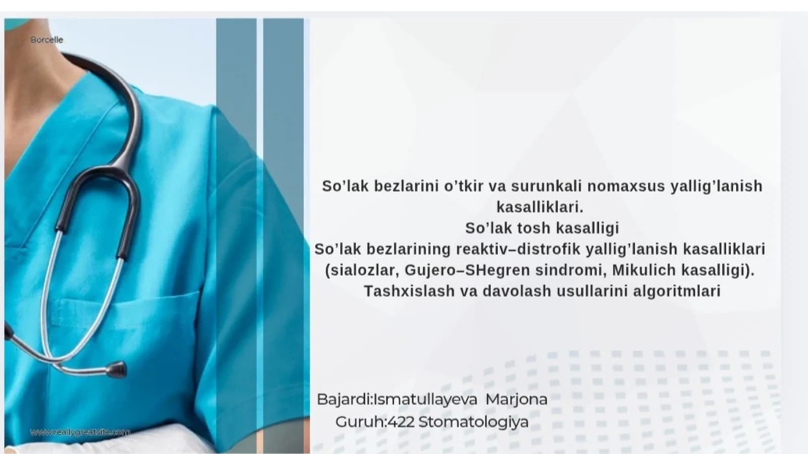 So'lak bezlari o'tkir va surunkali yallig'lanishlari