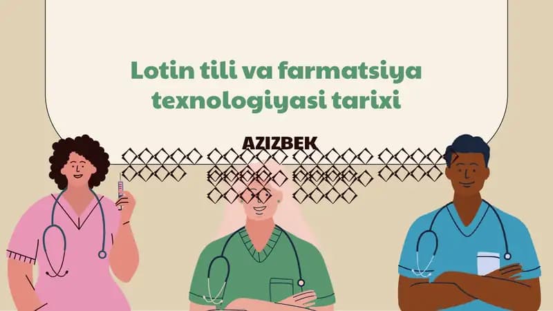 Lotin tili va farmatsiya texnologiyasi tarixi