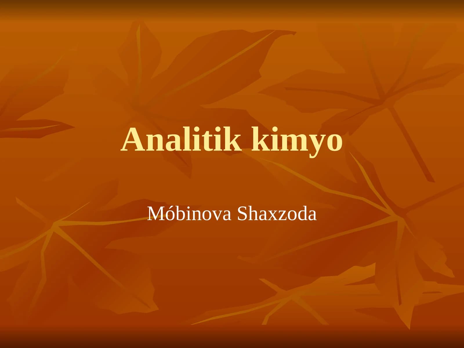 Analitikkimyo