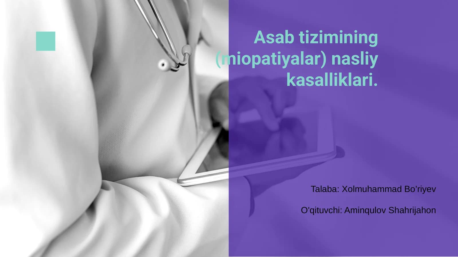 Asab Tizimi (Miopatiyalar)