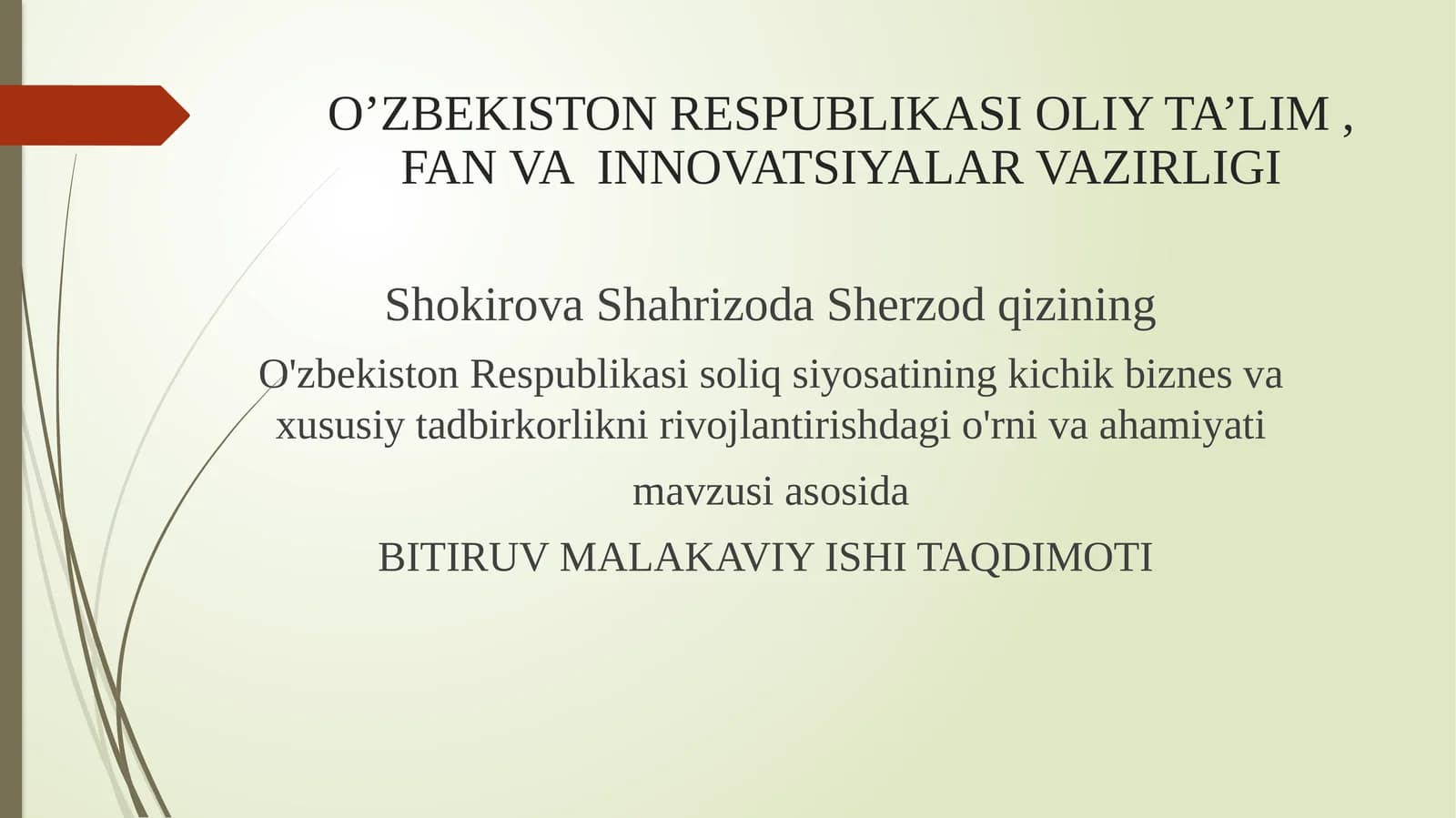 BMI ZASHITA UCHUN SLAYD