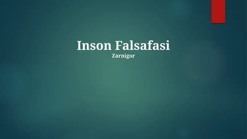 Inson Falsafasi