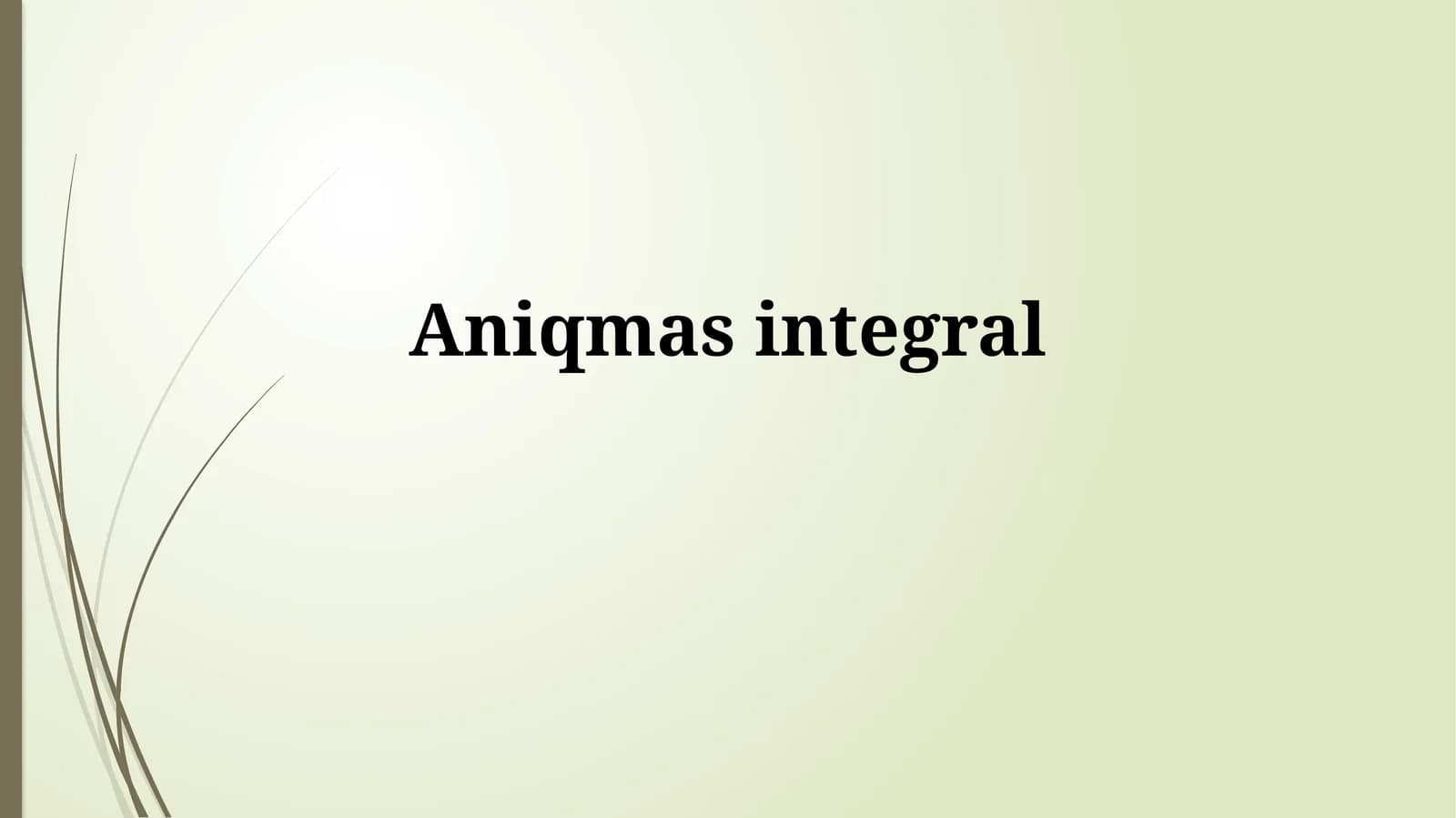 Aniqmasintegral