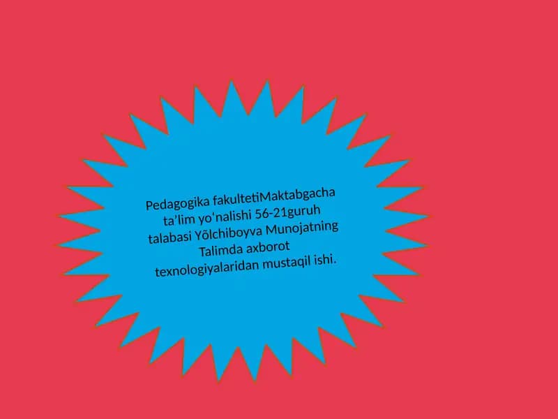 Pedagogikafakulteti Maktabgacha taʼlim yoʻnalishi