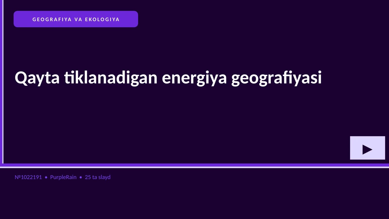 Qayta tiklanadigan energiya geografiyasi
