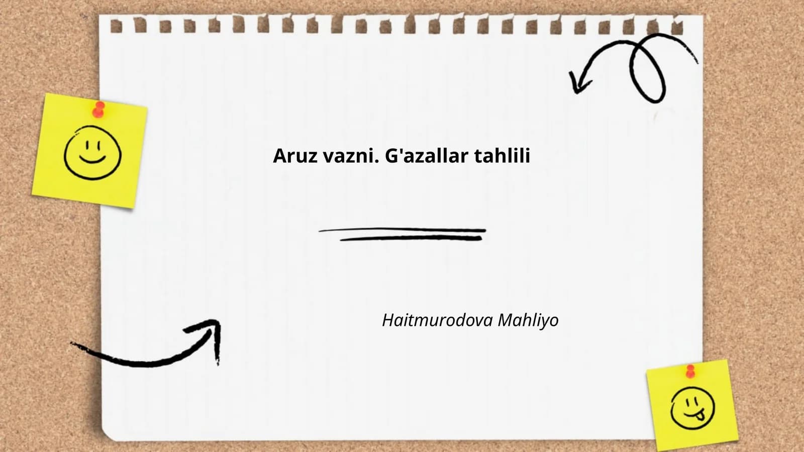 Aruz vazni. G'azallar tahlili