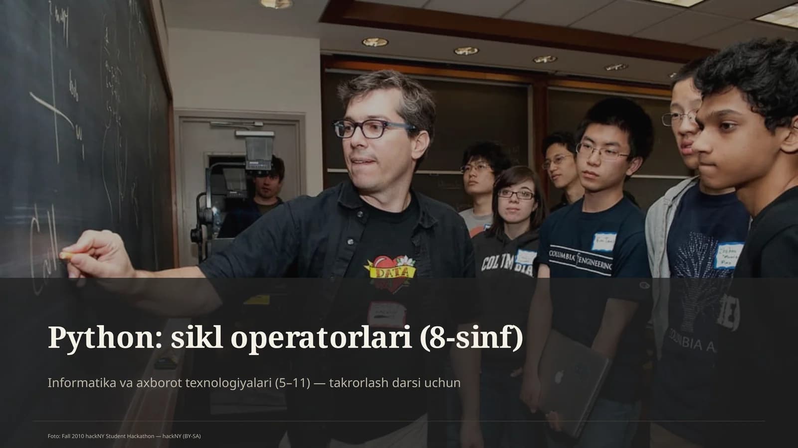Python: sikl operatorlari (8-sinf)