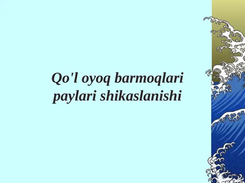 Surunkali oyoq-qo'llar gatahdid