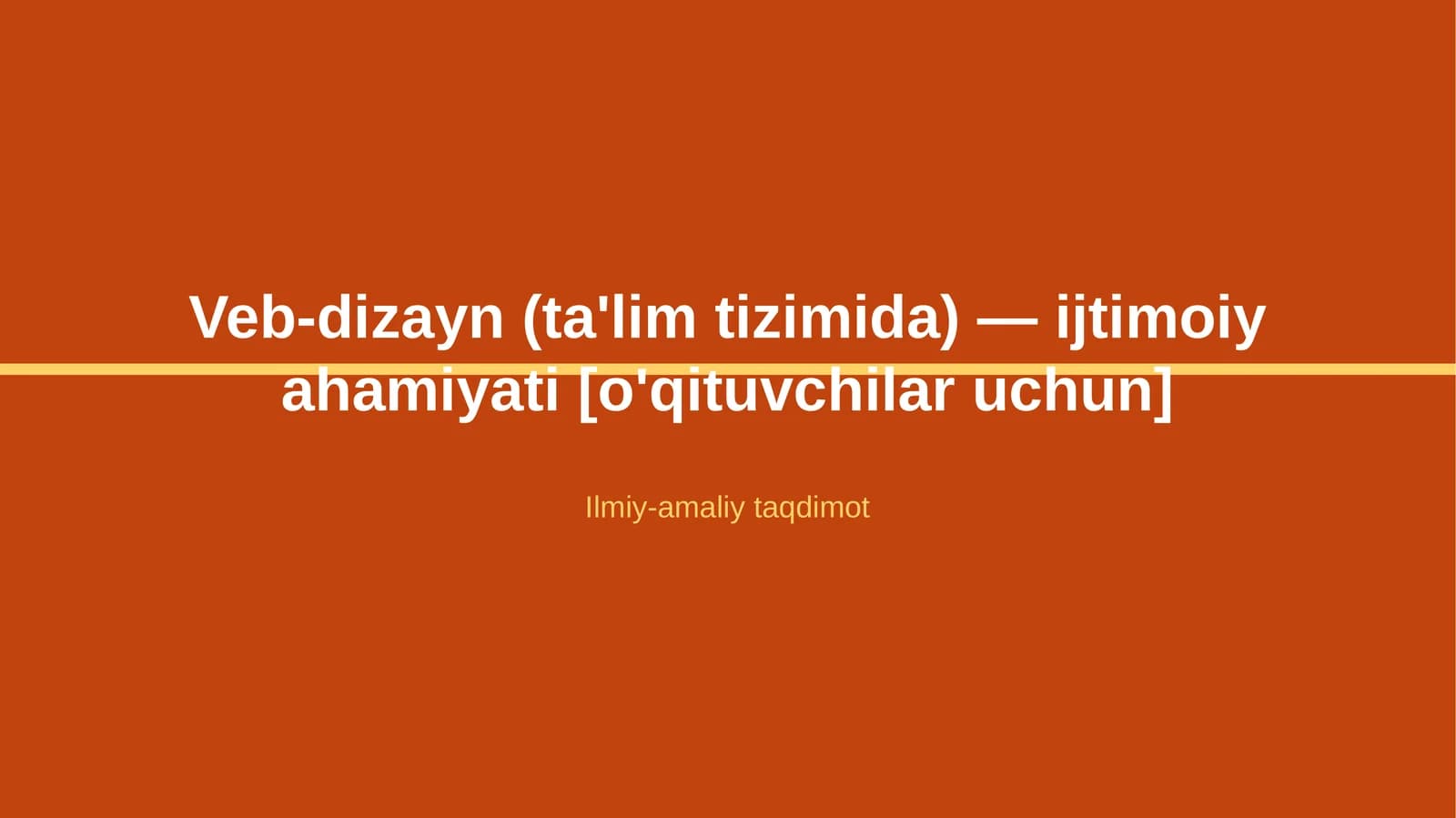 Veb-dizayn (ta'lim tizimida) — ijtimoiy ahamiyati [o'qituvchilar uchun]