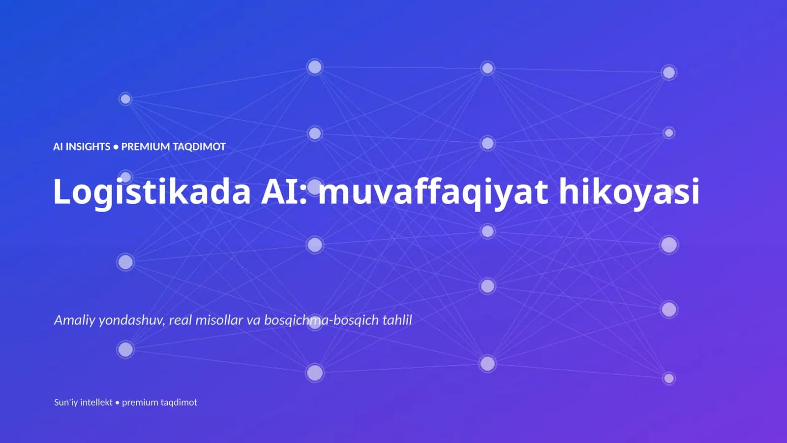 AI INSIGHTS • PREMIUM TAQDIMOT