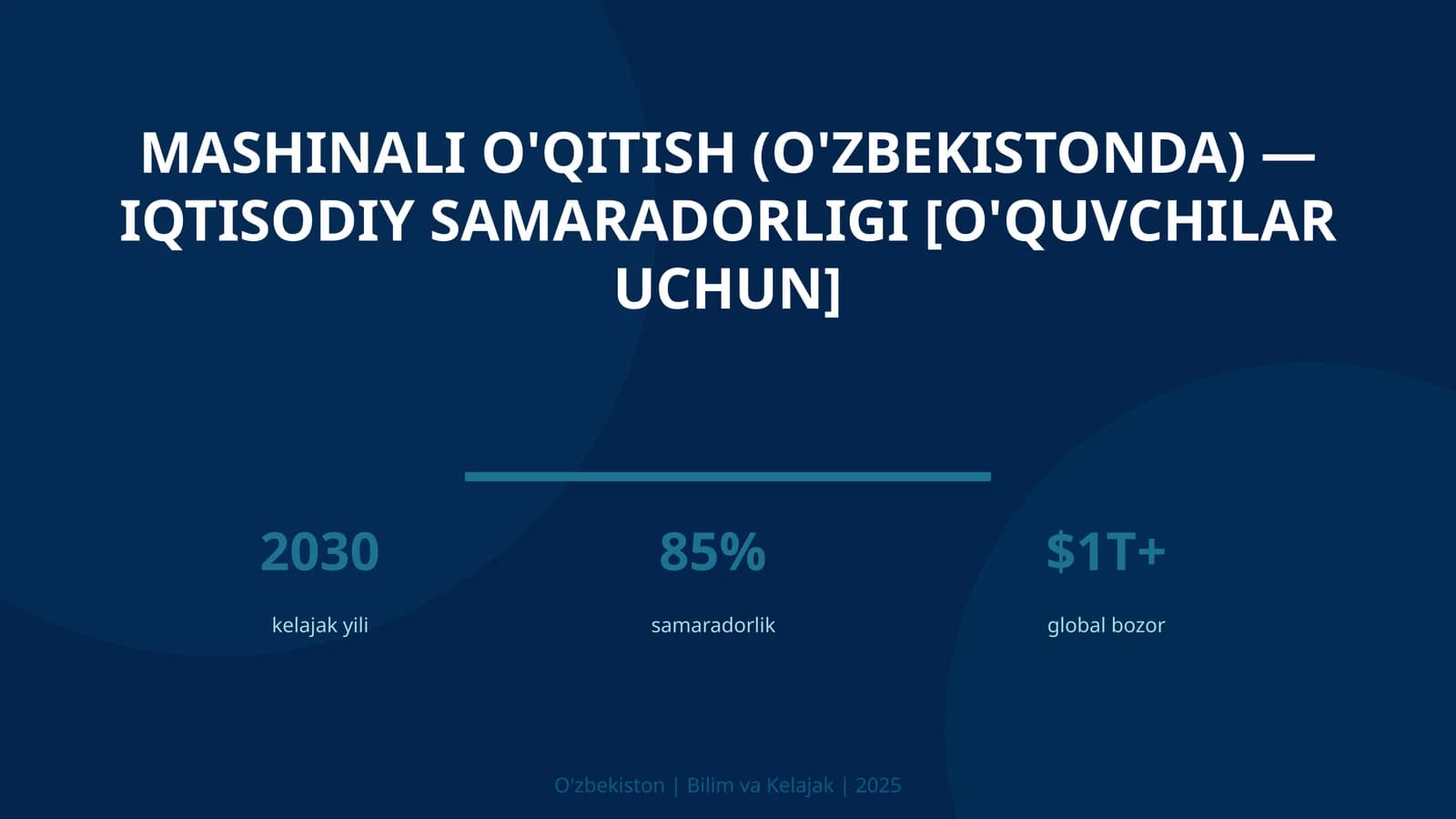 Mashinali o'qitish (O'zbekistonda) — iqtisodiy samaradorligi [o'quvchilar uchun]