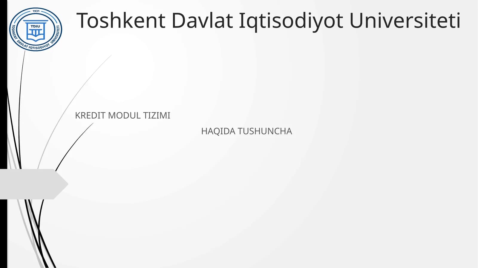 KREDIT MODUL TIZIMI