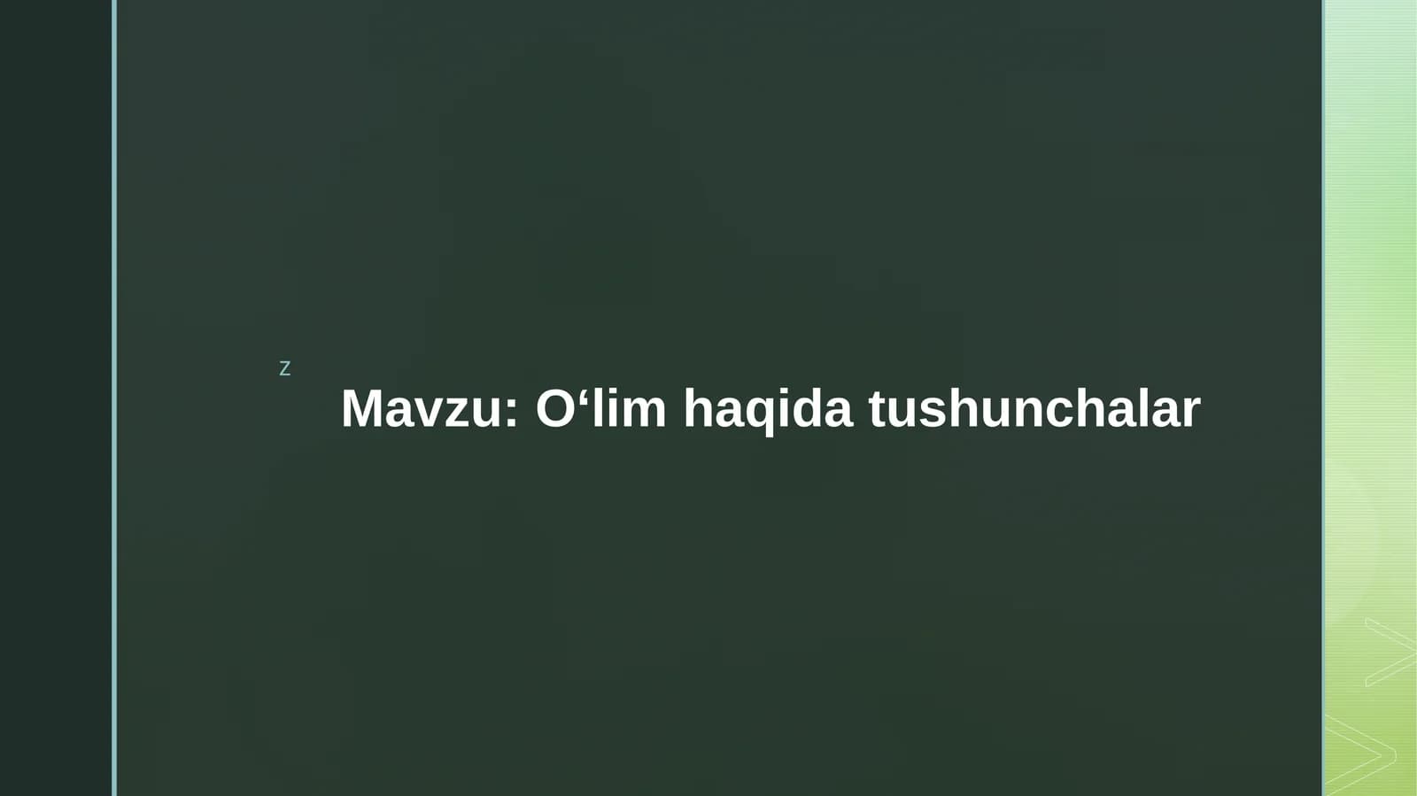 Oʻlim haqida tushunchalar