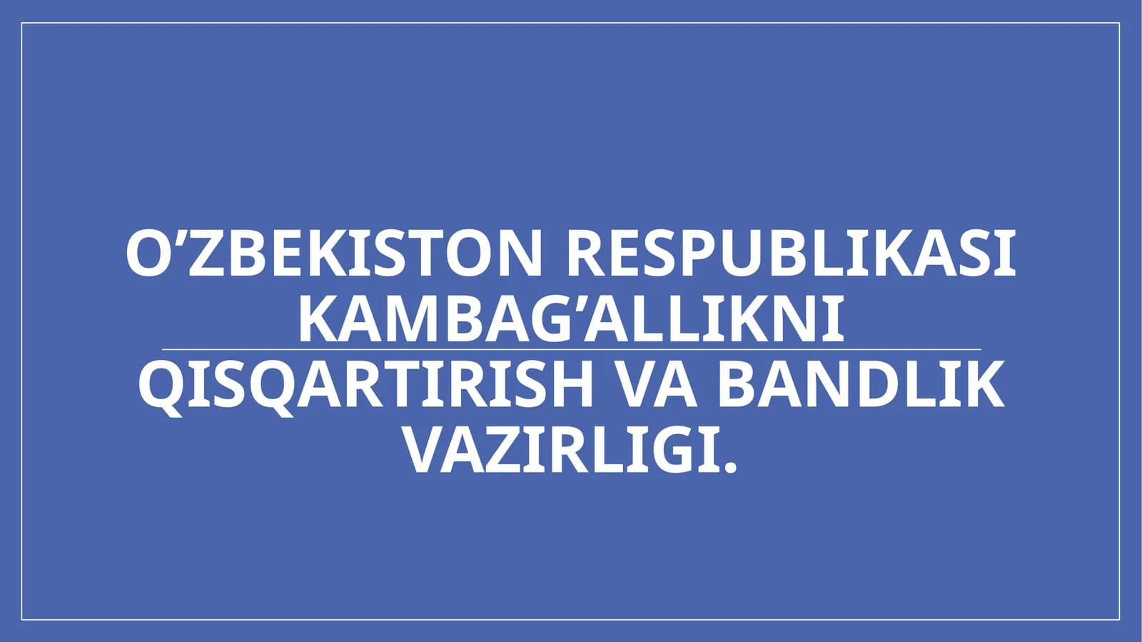 Vazirlik haqida