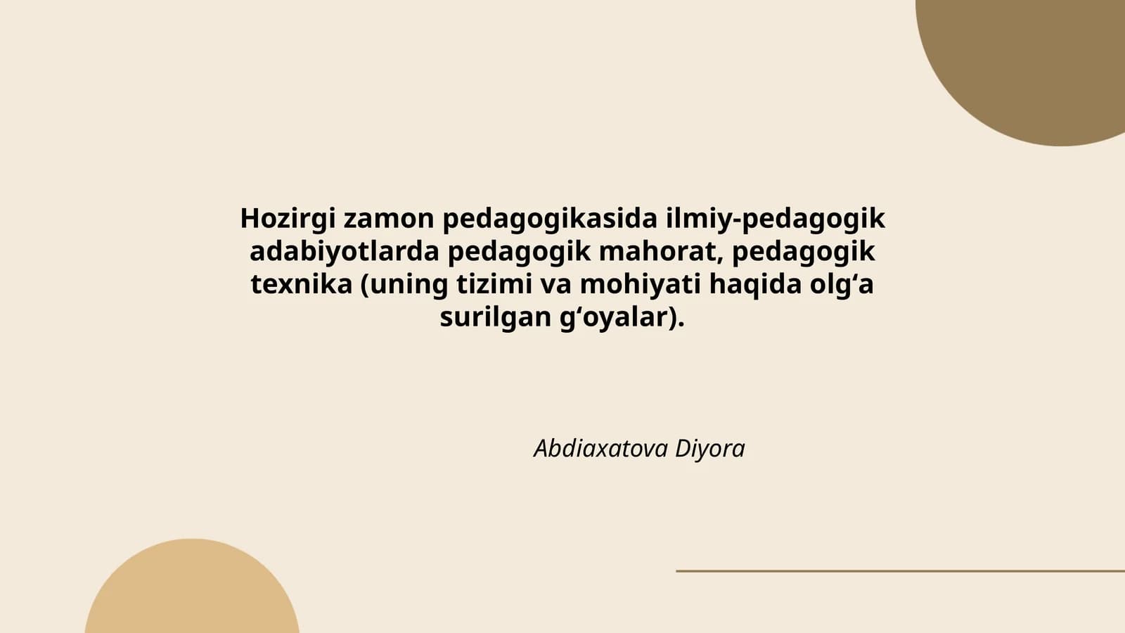 Hozirgi zamon pedagogikasida ilmiy-pedagogik adabiyotlarda pedagogik mahorat, pedagogik texnika