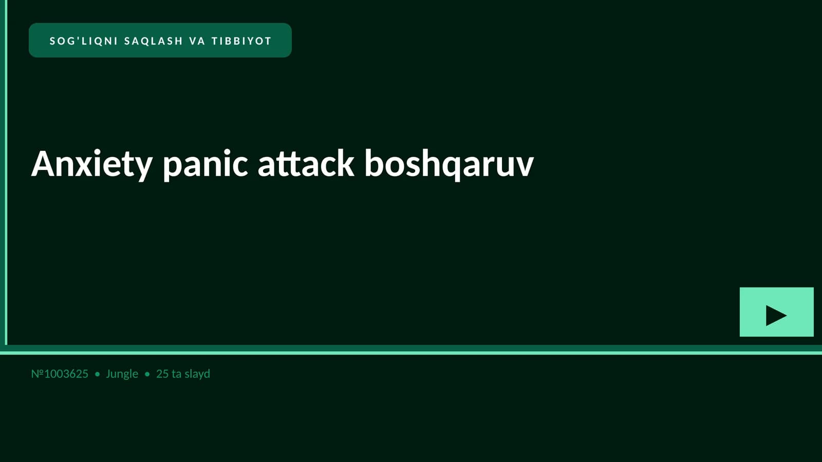Anxiety panic attack boshqaruv