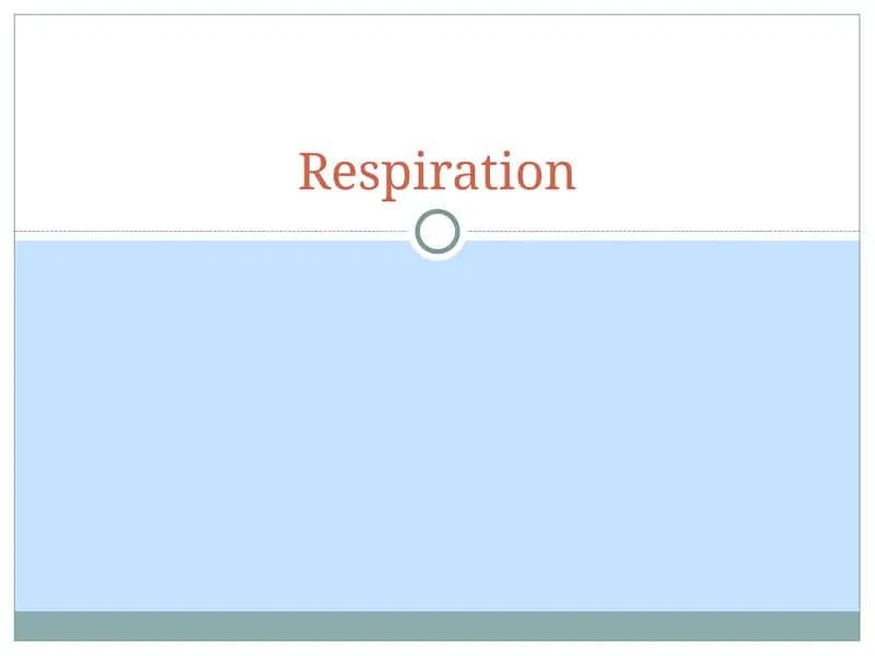 Respiration
