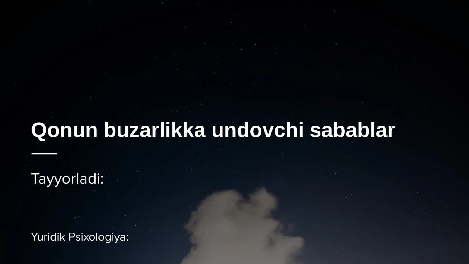 Qonun buzarlikka undovchi sabablar