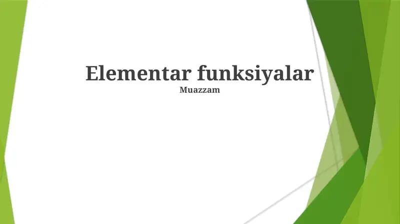 Elementar funksiyalar