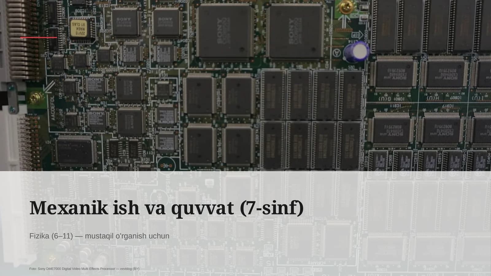 Mexanik ish va quvvat (7-sinf)