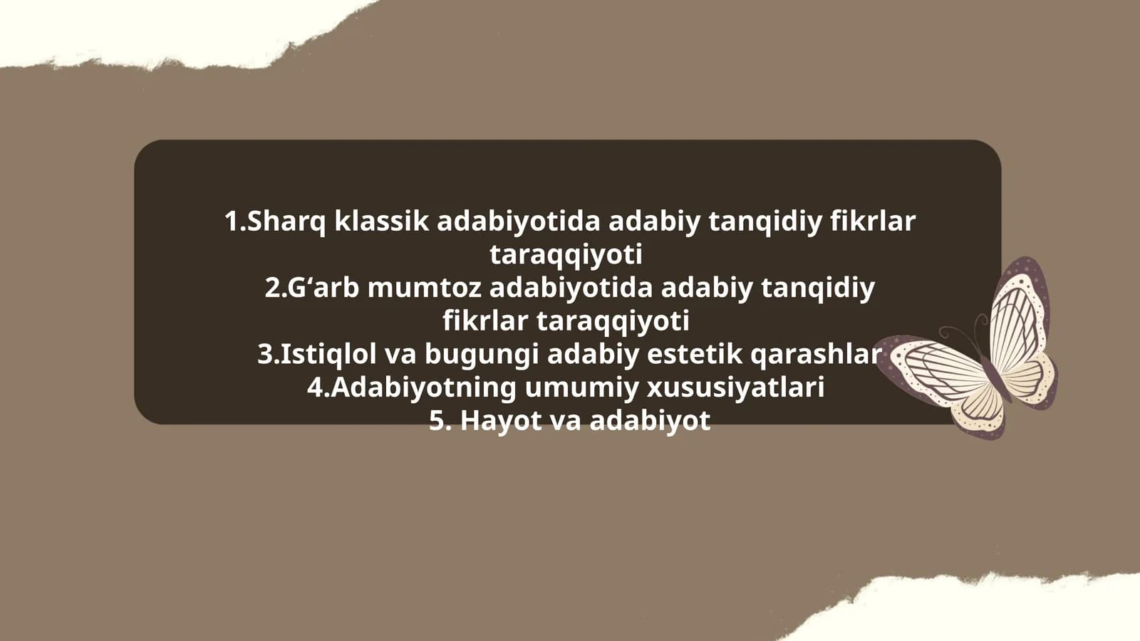 Sharq klassik adabiyotida adabiy tanqidiy fikrlar taraqqiyoti