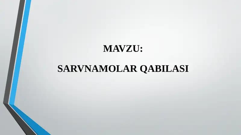 SARVNAMOLAR QABILASI