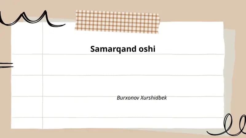 Samarqand oshi
